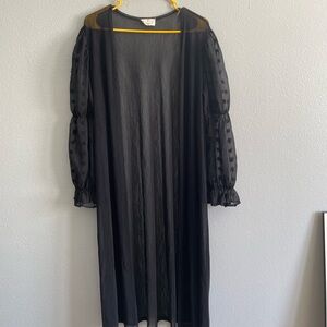 Ember Black Sheer Blouse